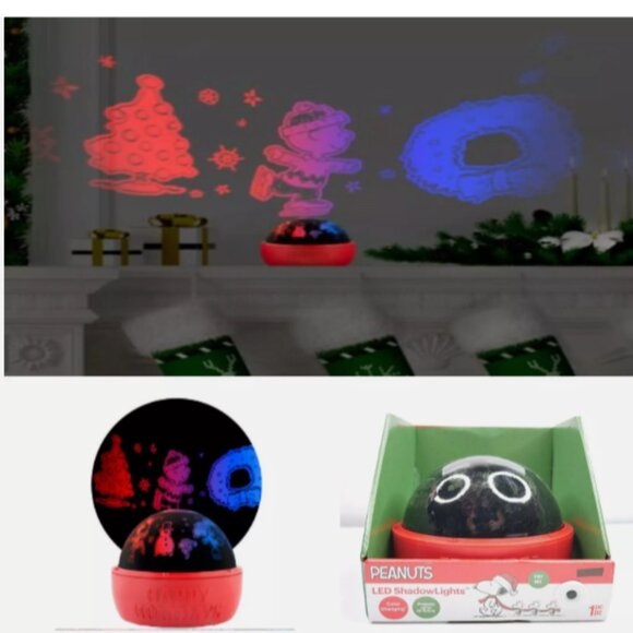 Peanuts LED Rotating Light Show Christmas Projector Scene Charlie Brown Snoopy - Picture 2 of 6